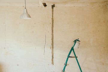 Una casa in fase di ristrutturazione